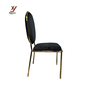 Modern Design Comfortable Nordic Hotel Party Wedding Restaurant Stainless Steel Black Velvet Dining Chair