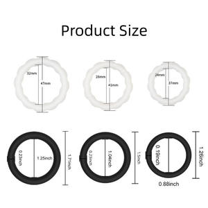 3pcs <span class=keywords><strong>Anneau</strong></span> pénien en silicone lumineux pour hommes Retarder l'éjaculation <span class=keywords><strong>Testicule</strong></span> Ball Stretcher Penis Ring Sex Toys for Erection High Quality - Product Image 6