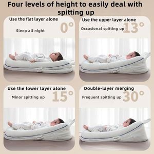 Ajustable 0-30 °   Nido de Dormir para Bebé, Almohada Anti-Reflujo, Cuna de Viaje para Recién Nacidos y Bebés - Product Image 4