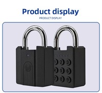 Cadenas intelligent rectangulaire en alliage de zinc et ABS avec empreinte digitale et mot de passe, clé mécanique, modèle GS199, vente directe fabricant
