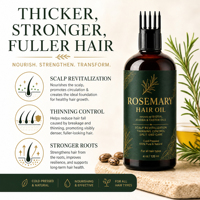 Minyak Perawatan Kulit Kepala Label Pribadi, Minyak Pertumbuhan Rambut Campuran Rosemary Khusus, Minyak Perbaikan Rambut Dengan 2 Aplikasi