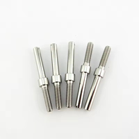 Stainless Steel Thread & Stud Terminal Wire Rope Fittings Rigging Hardware Cable Accessories Tightener Swageless Terminal M6/3mm
