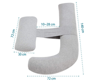 Oreiller de maternité ergonomique incurvé à haute résilience pour dormir sur le côté, soulagement des douleurs dorsales et des hanches