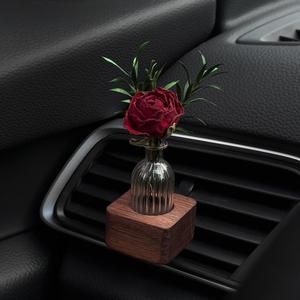 Handgefertigter Konservierter Blumen-Autoduftspender Valentinstag/Geburtstag Limitierte Auflage Dekoratives Accessoire Langanhaltend BPA-frei - Product Image 1