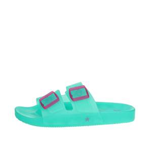 รองเท้าแตะผู้หญิงแบบสวม Art รุ่น SASS240762 สีเขียวอมฟ้า - Product Image 1