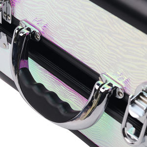 Maletín <span class=keywords><strong>de</strong></span> <span class=keywords><strong>maquillaje</strong></span> <span class=keywords><strong>de</strong></span> aluminio plateado <span class=keywords><strong>para</strong></span> mujer, estuche <span class=keywords><strong>de</strong></span> belleza <span class=keywords><strong>de</strong></span> almacenamiento brillante <span class=keywords><strong>para</strong></span> viaje profesional, gran oferta - Product Image 6