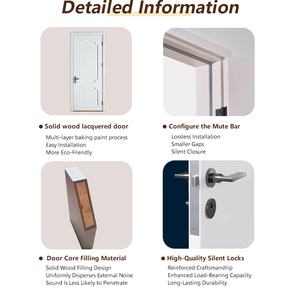 <span class=keywords><strong>Porte</strong></span> intérieure en bois moderne pour appartements, certifiée CE, protection acoustique, <span class=keywords><strong>porte</strong></span> de chambre à coucher, <span class=keywords><strong>porte</strong></span> à panneaux pour maisons, portes intérieures en bois - Product Image 5