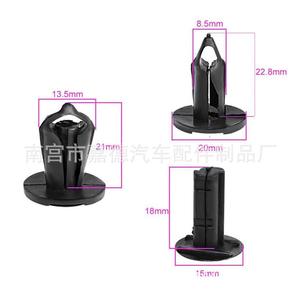 Remache de presión para fijación automotriz, 7.6mm x 21.3mm, negro, para reparación de paneles de carrocería, uso general - Product Image 3