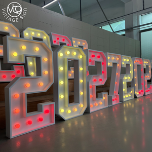 Chiffres lumineux personnalisés à LED RGB changeant <span class=keywords><strong>de</strong></span> couleur, enseignes lumineuses 2027 pour le Nouvel An et les événements - Product Image 1