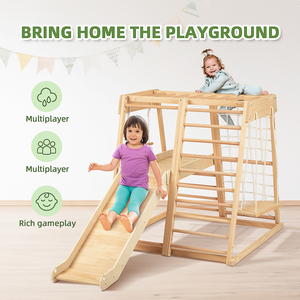 Rack d'escalade pour enfants en <span class=keywords><strong>bois</strong></span> massif intérieur ménage <span class=keywords><strong>petit</strong></span> paradis familial combinaison <span class=keywords><strong>de</strong></span> toboggan d'escalade pour bébé <span class=keywords><strong>château</strong></span> coquin - Product Image 3