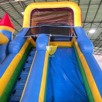 Château gonflable commercial personnalisé pour l'extérieur, avec toboggan et zone de saut, pour le divertissement