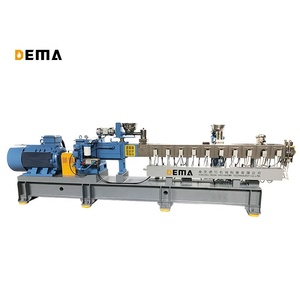 PP PE PMMA Parallel Twin Screw Granule Making Virgen HDPE Policarbonato Plástico Materia prima Pellet Extrusora Máquina - Product Image 1