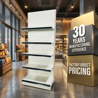 Étagères de supermarché commerciales, rayonnages robustes pour magasins de détail, présentoirs métalliques, fabricant d'équipements pour épiceries
