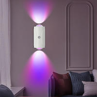 Lampe murale LED RGB à détection humaine rechargeable magnétique en ABS, éclairage d'ambiance moderne