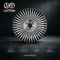 Jantes en aluminium concaves en forme d'éventail à rayons multiples, bicolores, usinées noires, PCD ET personnalisé, vente en gros d'usine