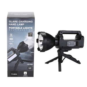 Glare Charging Hand Lamp TY-8933 LED <b>Rechargeable</b> Outdoor <b>Flashlight</b> With Tripod And USB Type C Charging - Product Image 1