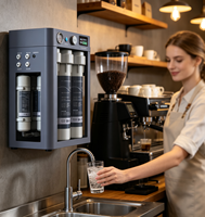 800GPD Commerciële omgekeerde osmose waterzuiveraar met 7-traps filtratie en UV-licht, wandmontage onder de gootsteen, RO-systeem voor café's