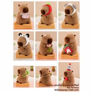 Meistverkauftes 2-in-1 Capybara Klimadecke Plüschtier PP Baumwolle Nickerchen-Kissen Quilt Bären-Typ Netzfutter Export Großhandel - Product Image 2