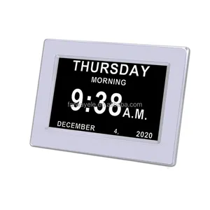 Rappel grand écran perte de mémoire 7 pouces Lcd calendrier numérique horloge de jour <span class=keywords><strong>pour</strong></span> la démence ou les personnes âgées <span class=keywords><strong>Alzheimer</strong></span> - Product Image 1
