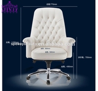 Prix de gros Chaise de bureau de salon Thérapie des pieds de luxe Rotation Gestionnaire de la clientèle Chaise de bureau Chaise de coiffure