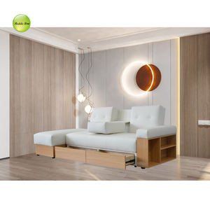 Sofá Cama Modular de Tela Plegable para Sala de Estar con Estructura de Madera Moderna para Uso en Hoteles y Dormitorios Modelo 160 - Product Image 6
