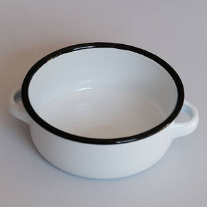 8cm 11cm 14cm 18cm niños restaurante cocina artesanía hecha a mano Metal cena esmalte Snack <span class=keywords><strong>Tapas</strong></span> juego de cuencos para servir con dos asas - Product Image 6