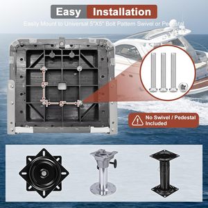 Premium 20 "sedili per barche con schienale alto e imbottitura in spugna ispessita cerniera impermeabile facile da riporre sedie per capitano della barca - Product Image 6