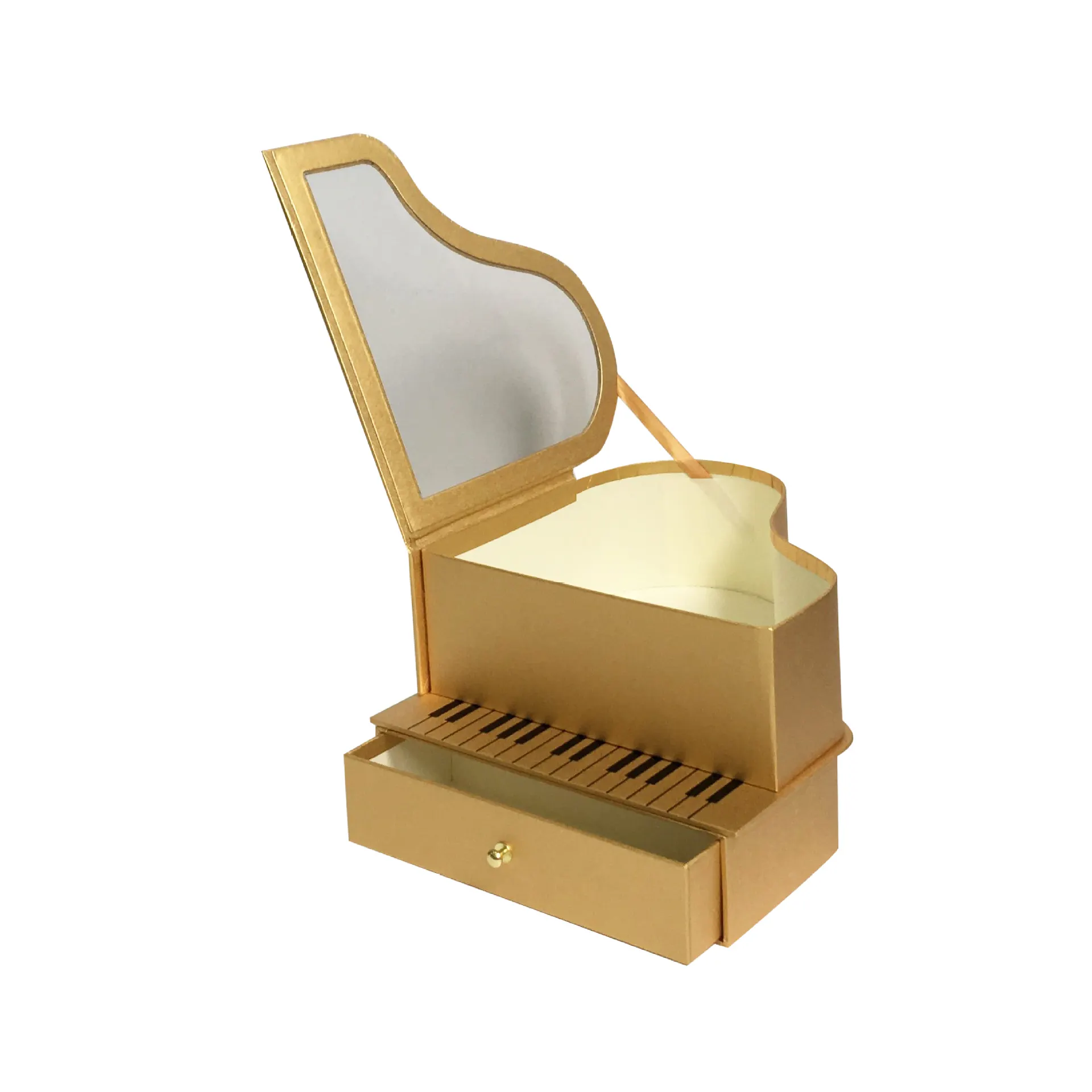 Groothandel Luxe 2 Layer Kartonnen Piano Bloem Box Met Lade En Helder Venster