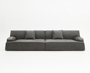 ชุดห้องนั่งเล่นแบบหรูหราทันสมัยพร้อมกรอบไม้โซฟาหนังแท้สำหรับโซฟาผ้ากำมะหยี่เน้นกระดุม - Product Image 4