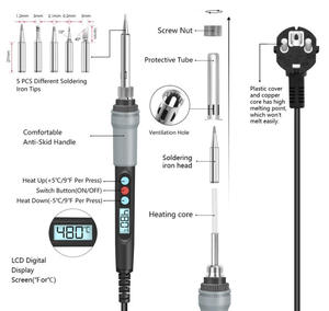 طقم أدوات LCD ، مع كماشة متعددة الأمتار ، مفك براغي - Product Image 2
