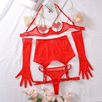 Ensemble de lingerie sexy et érotique de haute qualité pour femmes, ensemble de soutien-gorge et de culottes en dentelle 2 pièces, ensembles élégants pour cadeaux, vêtements intimes pour femmes