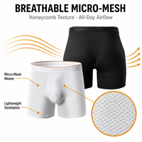 Shorts pour hommes à grande taille, respirants, doux, haute élasticité, boxer court, couleur personnalisée, taille mi-haute, confort, sous-vêtements sans couture pour hommes, vente chaude