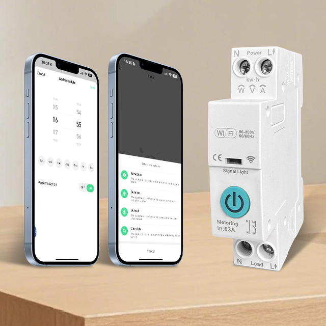 Tuya Smart Life Single Phase Smart Power Meter Energy Usage Monitor Electric Power Saver Din-rail Electricity Meter Class 1.0