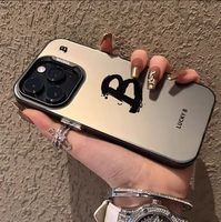 Étui de téléphone lettre chanceuse pour IPhone11 12 13 14 15 ProMax X XR XS XSMax 7 8 14 15Plus housse de protection antidérapante et Anti-chute