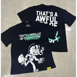 เสื้อยืดวินเทจผู้ชายลาย Rhime Double Cup Design สำหรับดรอปชิปปิ้ง ยาแก้ไอแบบกำหนดเอง ผ้าฝ้าย 100% 300gsm ระบายอากาศได้ดี ลายตัวอักษร แขนสั้น - Product Image 1