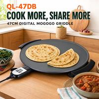 Grill électrique 220V pour Injera Mogogo Mitad, 47cm, antiadhésif, pour pain plat de teff, usage domestique, 220V UK, pour Injera Mogogo et cuisine Habesha