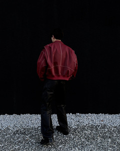 2025 automne nouvelles femmes Style américain en <span class=keywords><strong>cuir</strong></span> PU manteau veste fermeture éclair Cardigan poche revers col Vintage vêtements d'extérieur veste - Product Image 4