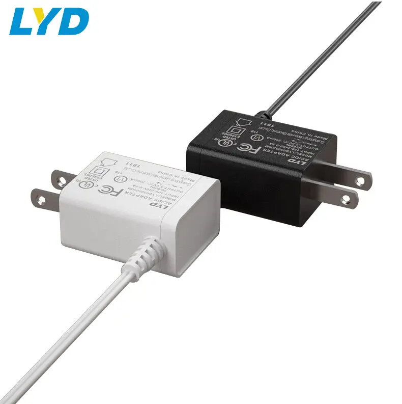 UL sertifikalı 5v 1a abd plug duvar adaptörü şarj kablosu ile