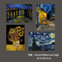 Coloré Van Gogh nuit paysage peinture paysage gratter papier d'art autour du monde cadeau d'anniversaire créatif