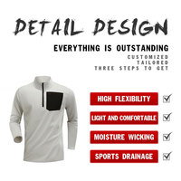 Veste de football rétro unisexe à demi-zip, nom personnalisé, polyester confortable, survêtement d'entraînement de football