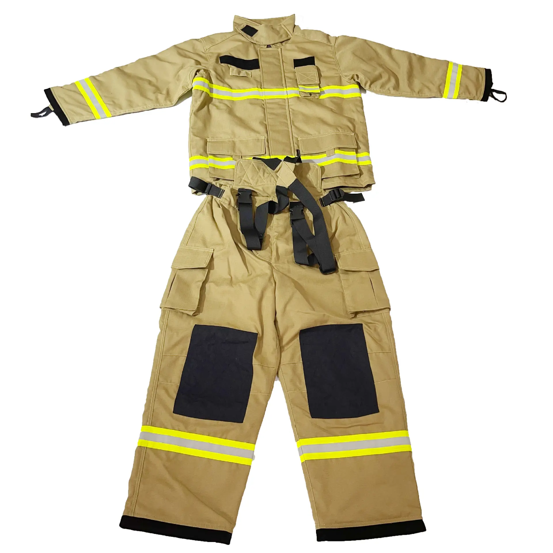 NFPA1971 arnomex PBI Bunker gear pemadam kebakaran, setelan seragam pemadam kebakaran