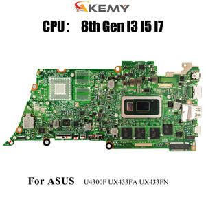 มาเธอร์บอร์ดแล็ปท็อป UX433FA สำหรับ <span class=keywords><strong>Asus</strong></span> Zenbook เมนบอร์ดโน้ตบุ๊ก UX433FN U4300F UX433FA I5 <span class=keywords><strong>I3</strong></span> I7 CPU 100% การทดสอบโอเค STK - Product Image 2