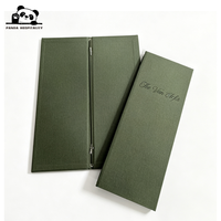 Porte-menus en cuir personnalisés pour restaurant, dossiers de menus en lin, menus de mariage avec élastique, livre de menus pour restaurant