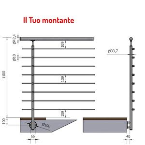 Travesaños verticales de acero inoxidable, AISI 304 Satin 8X Latera, de acero inoxidable, a la medida - Product Image 1
