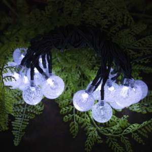 5M 20LED extérieur étanche boule de cristal lanterne IP65 <span class=keywords><strong>guirlande</strong></span> lumineuse <span class=keywords><strong>solaire</strong></span> avec lampe de fée décoration de jardin de noël - Product Image 6