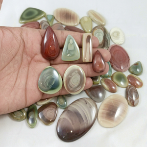 Radha Arts - Lote al por Mayor de Piedras de Jaspe Imperial Natural para Joyería, Cabujón Multicolor, Tamaño 25mm-40mm - Product Image 1