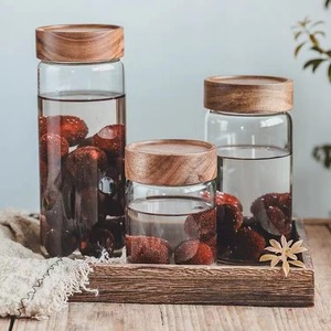 Prix d'usine Nouveaux contenants de stockage en <span class=keywords><strong>verre</strong></span> utilisés avec noix d'épices au miel avec couvercles - Product Image 3