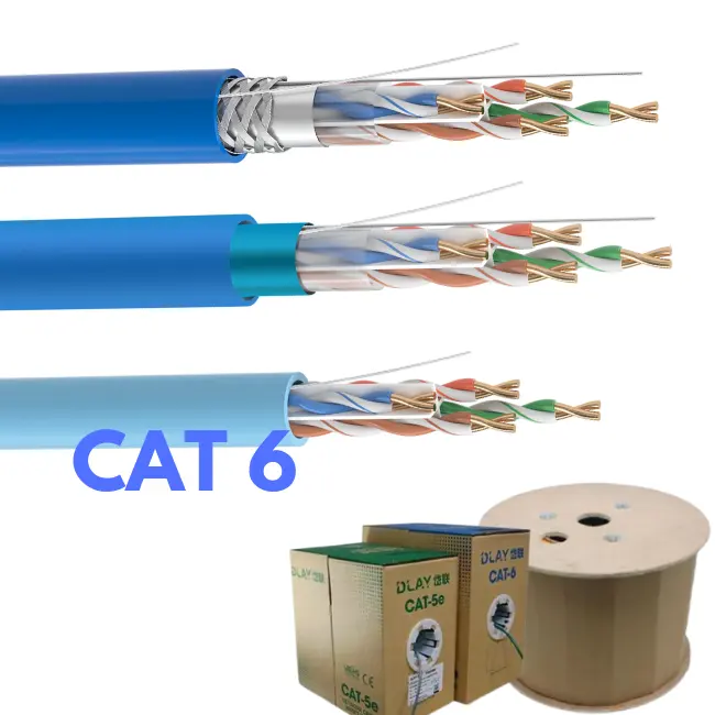 Best Price Cat6 Pure Copper UTP FTP SFTP cat 6e 305M 1000FT Roll 23AWG CAT6 indoor Network Cable