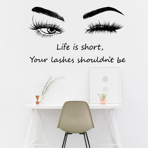 Citazione dell'autoadesivo della parete delle belle ciglia dell'occhio di vendita calda per la stanza della ragazza - Product Image 2