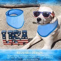 Collier ajustable de refroidissement pour chien Style sportif Écharpe glacé Refroidissement instantané du cou pour chien d'été chaud Bandana de refroidissement pour animal de compagnie